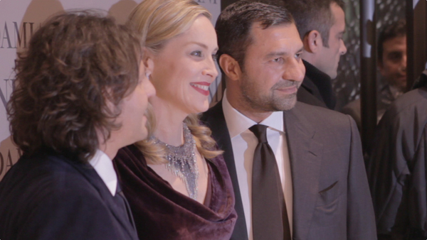 Guido and Giorgio Damiani with Sharon Stone.